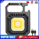 COB LED Mini Keychains Flashlight 500lm Waterproof Pocket Work Lamp (A)