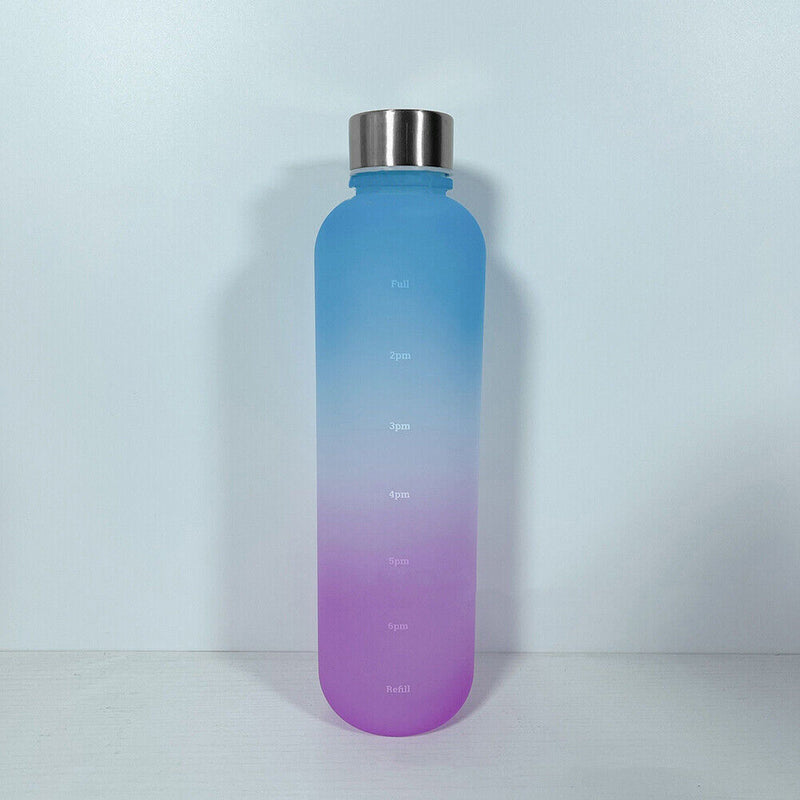 1L Large Capacity Water Bottle Plastic Water Cup (Blue Purple Gradient)
