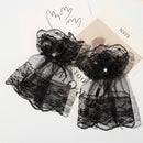 Lace Bowknot Sunscreen Gloves Fingerless Gloves Wrist Cuffs Bracelets