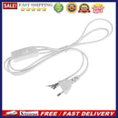 5pcs 5.9ft Power Cord with On/Off Switch(EU Plug/White)