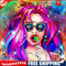 Round Heart Fashion Woman Picture 5D Full Painting Kit Drill Diamond DIY