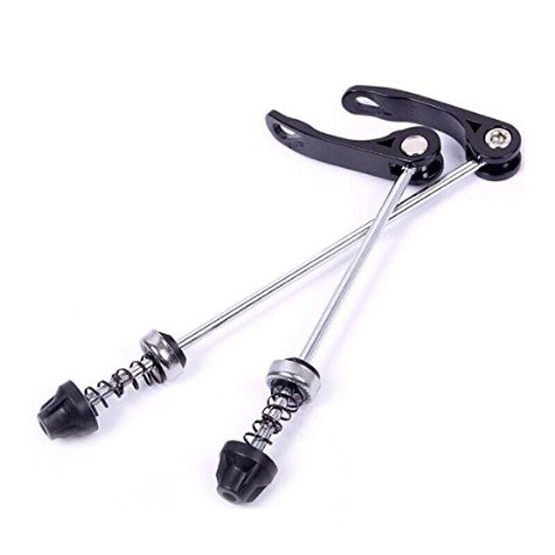 Pair Bike Bicycle Cycling Wheel Hub Skewers Quick Release Bolt black