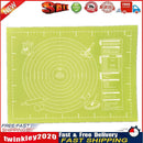 Rolling Dough Baking Mat Silicone Pizza Cake Maker Pad (Green 30x40cm) Newly