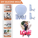 Photo Frame Molds - Love Heart Photo Display Tool Molds Kit with Holder