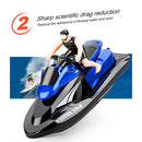 2.4G Waterproof 20km/h RC Boat High Speed Remote Control Motorboat (Blue B)