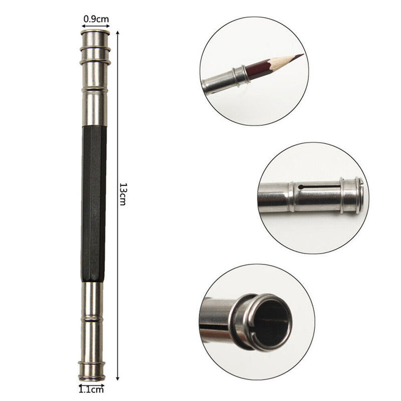 Writing Useful Adjustable Pen Holder Pencil Extender Dual Head Art Write Tool