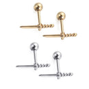 Steel Conch Lobe Tragus Dagger Ear Studs Piercing Helix Cartilage Earrings