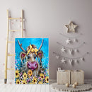 #A Colored Hearts Oil Paint By Numbers Kits DIY Handpainted on Canvas Wall Art