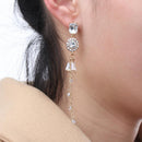 Long Asymmetrical  Women Ear Stud Dangle Earrings Rhinestone Drops Earrings