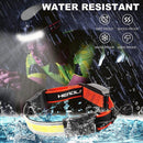 Fishing Flashlight LED Headlamp Fishing Light COB Headlight Head Torch