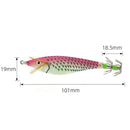 8cm Luminous Wood Shrimp Bait with Squid Jigs Hook Fishing Lures (Pink)