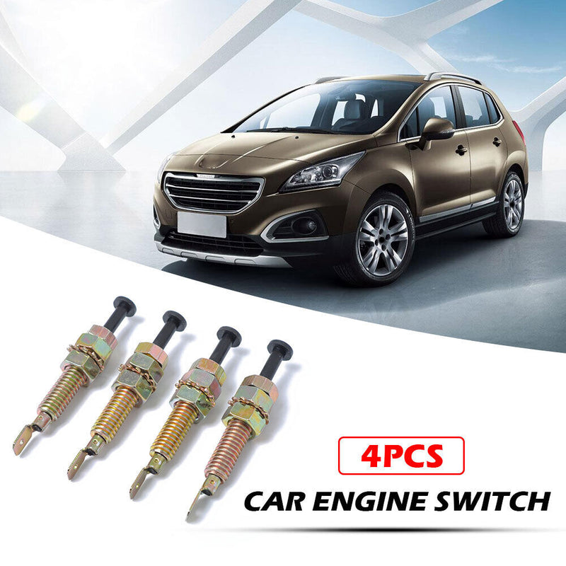 Universal Car Door Jamb Trunk Hood Pin Switch Adjustable Length (4pcs) Newly