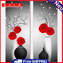 Special Shaped 2 Panel 5D DIY Diamond Painting Flower Vase Mosaic Cross Stitch