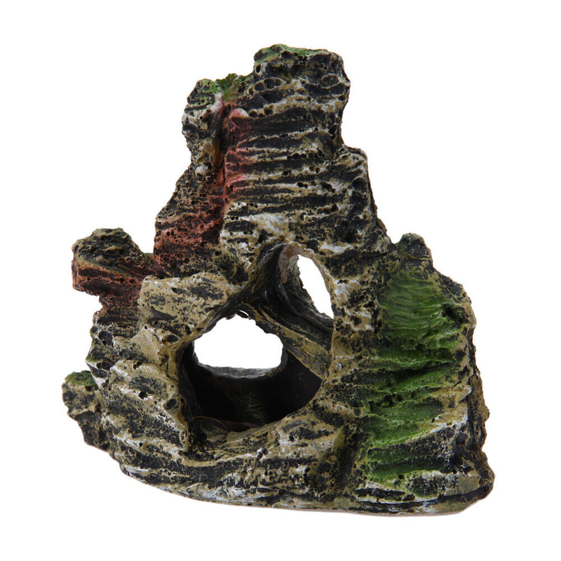 Mountain View Aquarium Rockery Hiding Cave Tree Fish Tank Ornament Decor Newly