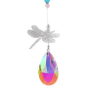 Crystal Wind Chimes Chandelier Rainbow Dragonfly Beads Hanging Decor (5) Newly