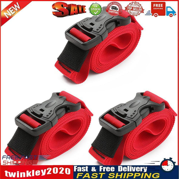 3pcs Durable Nylon Cargo Strap Tie Down Luggage Fastener Belt with Buckle Newly