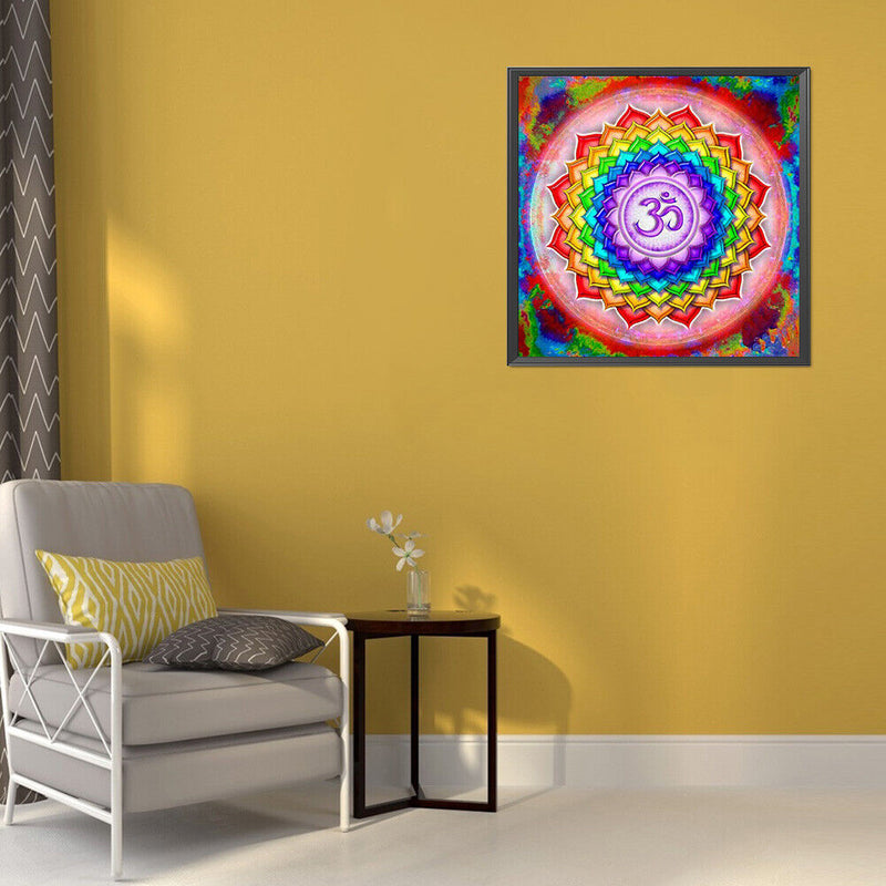 DIY Full Round Drill Diamond Painting color mandala Mosaic Rhinestone Art