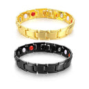 Steel Hematite Magnetic Therapy Bracelet Energy Healing Detachable Bangle