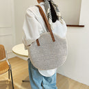Straw Beach Women Handbag Handmade Woven Summer Vacation Casual Shoulder Bags