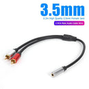 3.5mm Female to 2RCA Male Jack Stereo AUX Audio Cable Y Adapter Cord for Phone