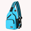 Fashion Oxford Cloth Shoulder Chest Bag Women Travel Solid Color Large Backpack