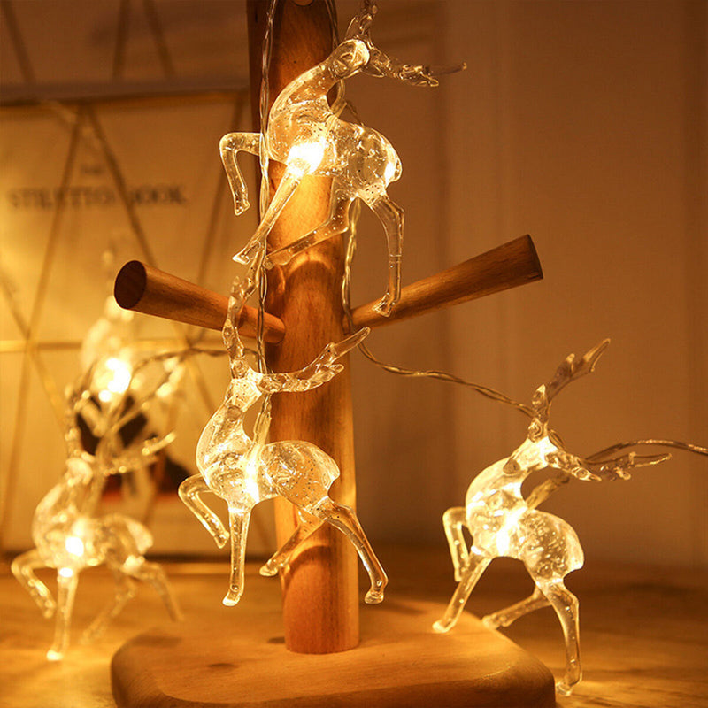 String Lights - Christmas Decorations 10 LED Reindeer Fairy String Lights