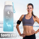 500ML Outdoor Sports Water Cup Gradient Frosted Leakproof Water Jug for Out