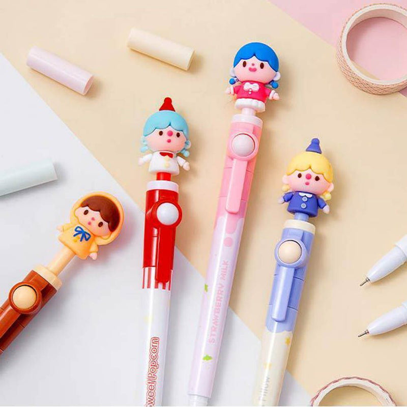 Writing Supplies Unzip Black Ink Cartoon Pencils Rotating pen Gel Pens