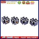 4pcs Universal Cross Style Car Bike Tire Wheel Valve Caps Covers (Black)