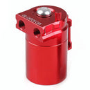 Car Baffled Oil Catch Can Tank with Air Filter Hose Fuel Reservoir (Red) Newly