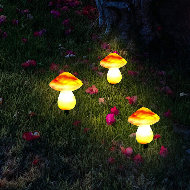 LED Luminous Mushroom Solar Lights Outdoor Garden Waterproof Lawn Stakes Lamps