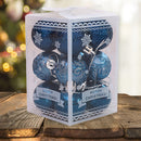 12pcs Christmas Decorative Ball Set Tree Pendant Balls Ornaments (Blue) Newly
