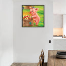 Diamond Painting 5D DIY piglet eating Full Round Drill Rhinestone Picture