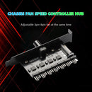 1 to 7 PC Case Cooling Fan HUB Splitter 12V Computer Speed Controller Adapter
