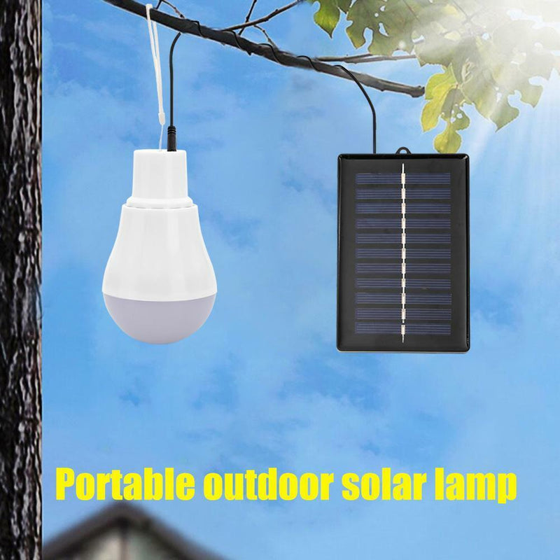 15W Outdoor LED Solar Tent Lamp Yard Portable Camping Bulb Light Rechargeable