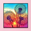 Full Embroidery Cotton Thread Cross Stitch 11CT Counted DIY Sunset Dandelion Kit