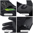 Fleece Ski Gloves Touch Screen Waterproof Warm Riding Mittens (Black 2XL) Newly