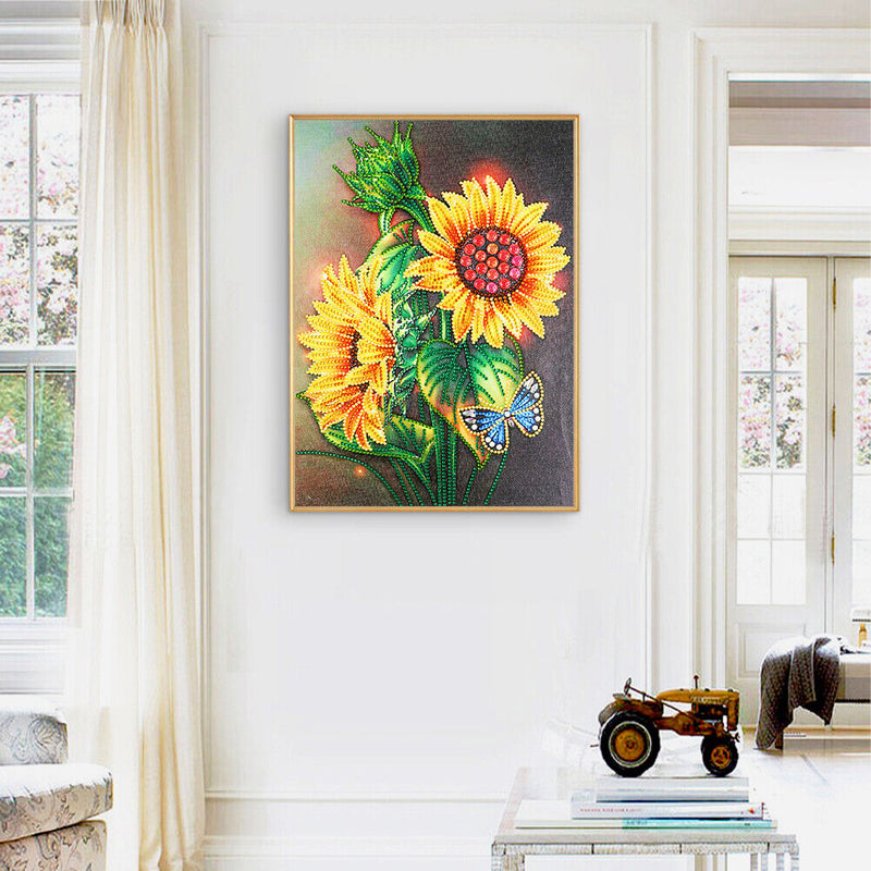 5D DIY Special Shaped Diamond Painting Flower Partial Rhinestone (R8161) Newly