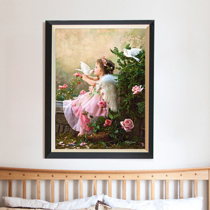 5D Girl Kiss Pigeon Diamond Painting Embroidery DIY Cross Stitch Home Decor