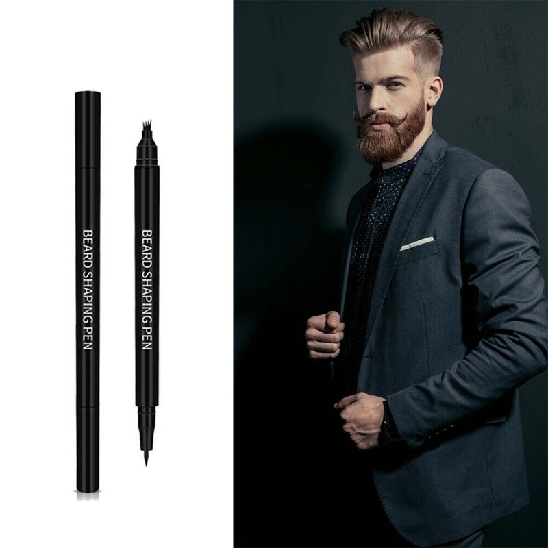 2 in 1 Beard Filling Pen Double Head with Brush Durable Male Styling Tools Newly