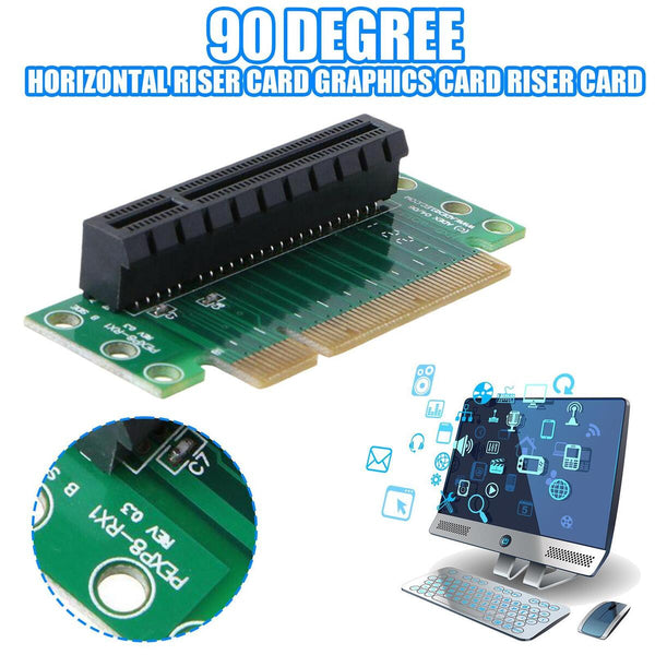 PCI Express 8X Riser Card 90° Right Angle Riser Adapter Card Converter 1U/2U`
