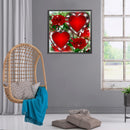 Handmade Red Rose Heart 5D DIY Full Round Drill Drawing Kit Art Diamond Painting