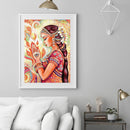 5D Full Round Drill Mosaic Craft DIY Devout Girl Diamond Painting Poster Newly