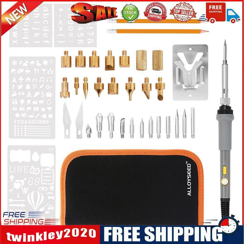 Adjustable Temperature Soldering Iron Wood Burning Pyrography Tool Kit
