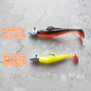 8pcs Triangle Head Hooks Jig Bait Barbed Hook Soft Lure Fishing Tackle (7g)