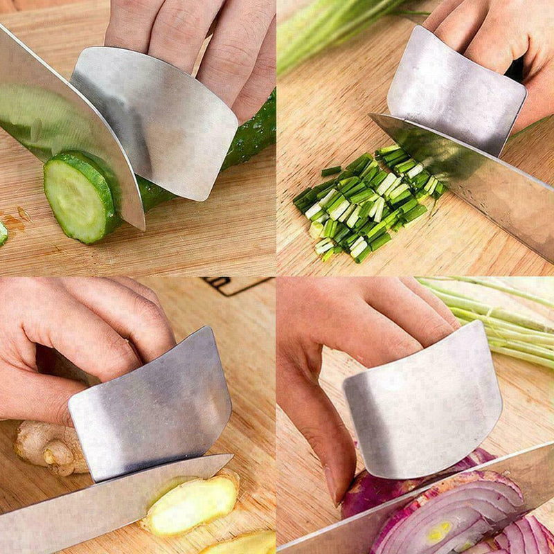 Kitchen Finger Hand Protector Guard Tool Steel Slice P5Q9 Cook Y7S8 P9Z8