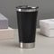 Double-layer Thermal Mug Beer Cups Stainless Steel Coffee Bottle (Black)