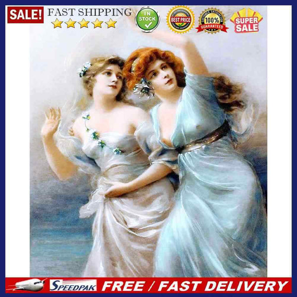 40x50cm Colorful DIY Paint By Number Kit Beautiful Girl Office Wall Hanging G
