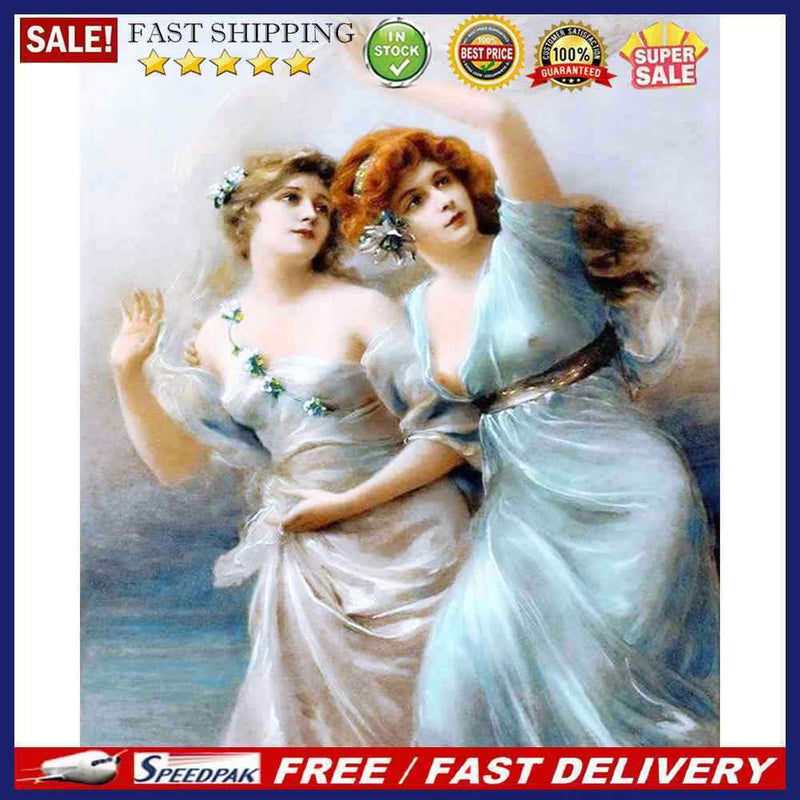 40x50cm Colorful DIY Paint By Number Kit Beautiful Girl Office Wall Hanging G