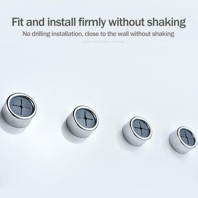 2xPush In Tea Towel Holder Grip Hook CHROME Self-Adhesive Kitchen Cloth Cl hot.